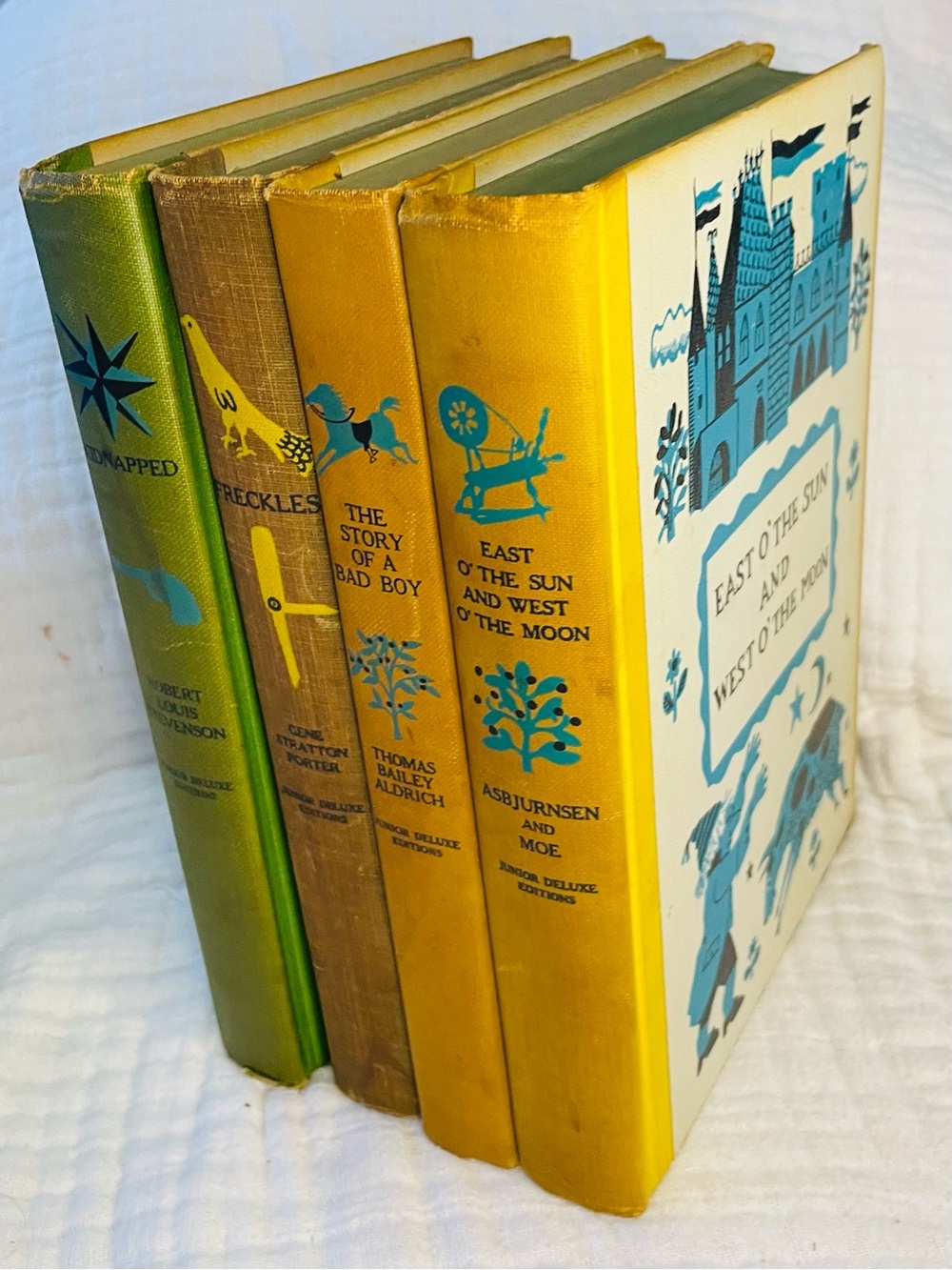 1950s Junior Deluxe Editions Book Lot (4) MCM Illustrated Children’s Classics